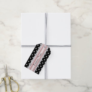 Étiquettes-cadeau Balises commerciales personnalisées Polka Dot d'in