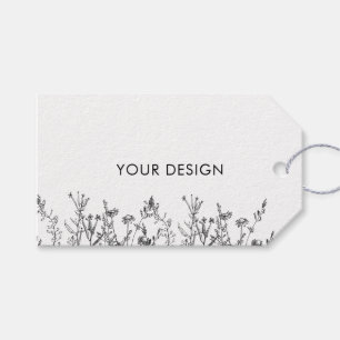 Étiquettes-cadeau Balises d'accrochage du logo personnalisé fleur sa