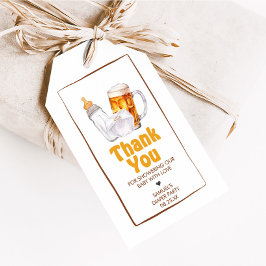 Étiquettes-cadeau Balises de Baby shower de fête de la bière