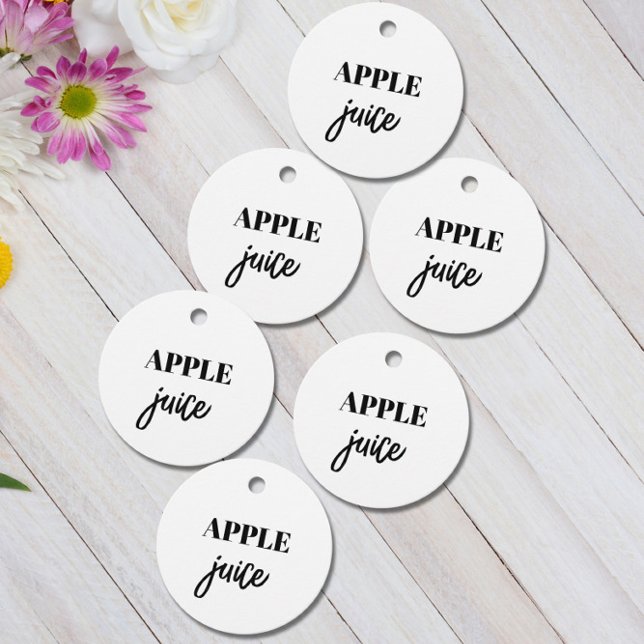 Étiquettes Cadeau Balises de bouteille simples (Créateur téléchargé)