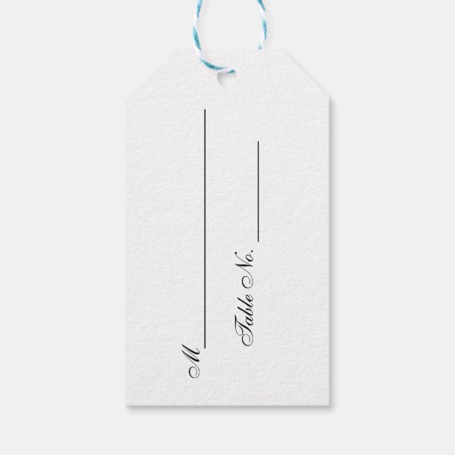Étiquettes-cadeau Balises de carte mariage (Dos)