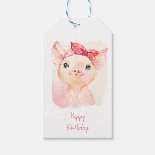 Étiquettes-cadeau Balises de cochon (Devant)
