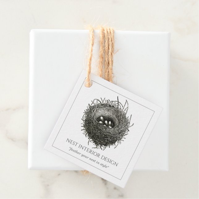 Étiquettes Cadeau Balises De Design d'intérieur Nest De Twigs (En situation)