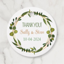 Étiquettes Cadeau Balises de faveur de mariage personnalisées Merci