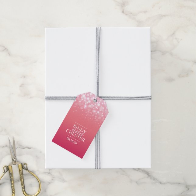 Étiquettes-cadeau Balises de faveur de mariage pour bulle de champag (Avec de la ficelle)