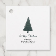 Balises de faveur des pins de Noël verts