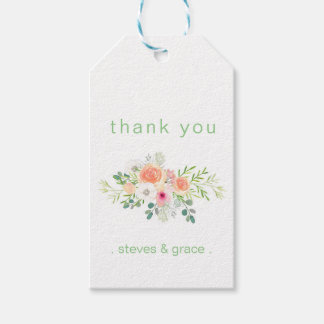 Étiquettes-cadeau Balises de Merci floral - Collection Élégance Été