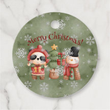 Balises de Noël Red and Green Snowman
