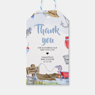Étiquettes-cadeau Balises de préférence Baby shower de pêche