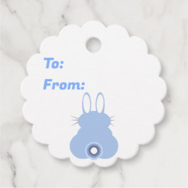 Étiquettes Cadeau Balises de préférence Bunny Bleu