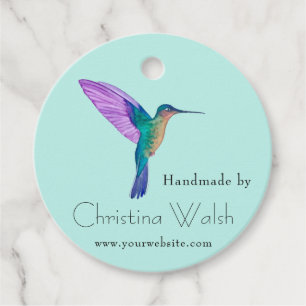 Étiquettes Cadeau Balises de préférence Colibri personnalisées