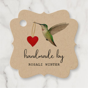 Étiquettes Cadeau Balises de préférence Colibri personnalisées