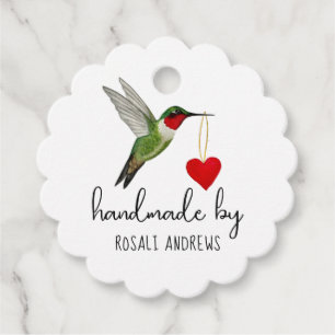 Étiquettes Cadeau Balises de préférence Colibri personnalisées