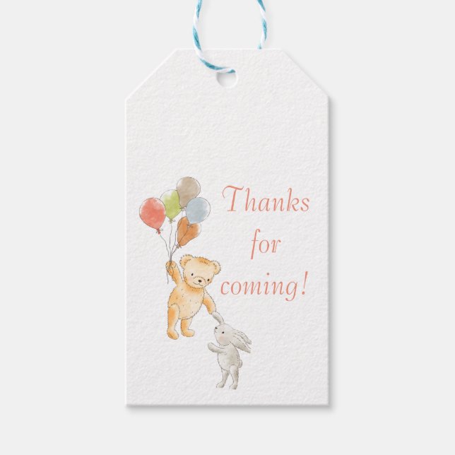 Étiquettes-cadeau Balises de préférence du Baby shower "Bearly Wait" (Devant)