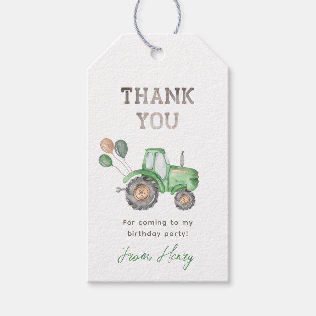 Étiquettes-cadeau Balises de préférence du tracteur | Balise de préf (Devant)
