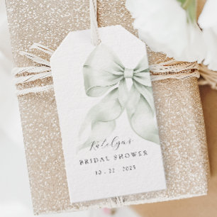 Étiquettes-cadeau Balises de préférence pour la Fête des mariées Bow