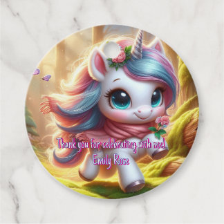 Étiquettes Cadeau Balises de préférence Unicorn personnalisées