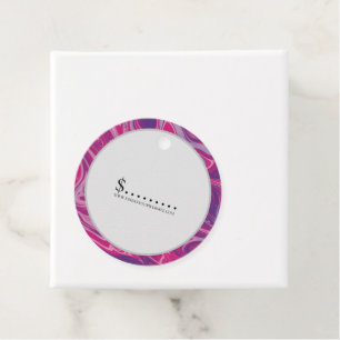 Étiquettes Cadeau Balises de prix de votre logo en marbre rose
