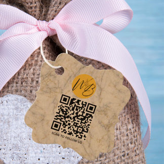 Étiquettes Cadeau Balises d'emballage du code Qr de l'entreprise en 