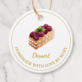 Étiquettes Cadeau Balises Favoris de dessert maison | Blanc