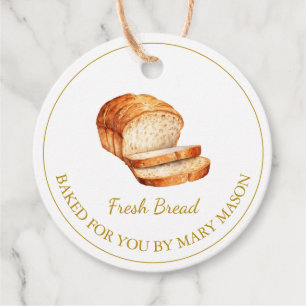 Étiquettes Cadeau Balises Favoris de Pain Maison Blanc