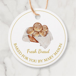 Étiquettes Cadeau Balises Favoris de Pain Maison Blanc