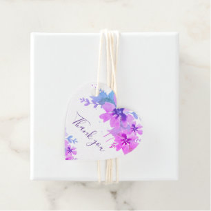 Étiquettes Cadeau Balises Favoris Mariage pourpre Merci Favoriser