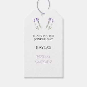 Étiquettes-cadeau Balises Favoriser la Fête des mariées Lavender