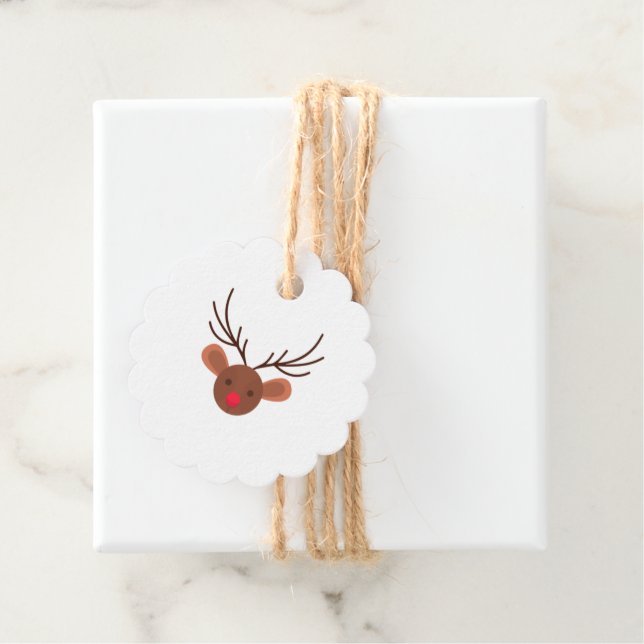 Étiquettes Cadeau Balises Favoriser Reindeer (En situation)