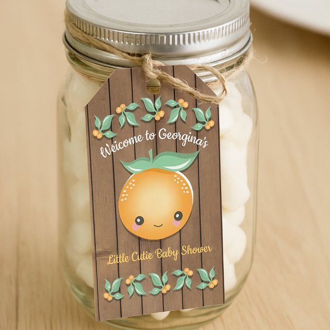 Étiquettes-cadeau Balises Favorites Baby shower Little Cutie (Little Cutie Baby Shower Favor Tags
)