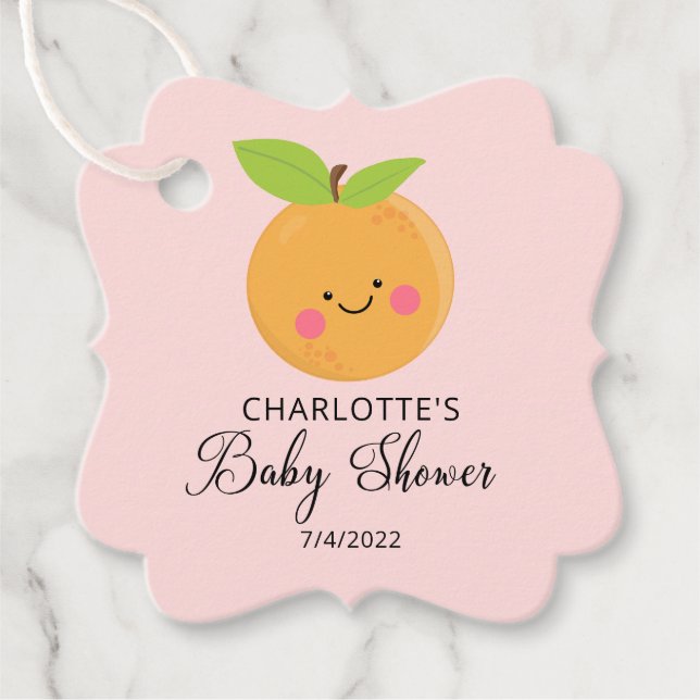Étiquettes Cadeau Balises Favorites Baby shower Little Cutie (Devant)