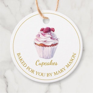 Étiquettes Cadeau Balises favorites de framboise maison   Blanc