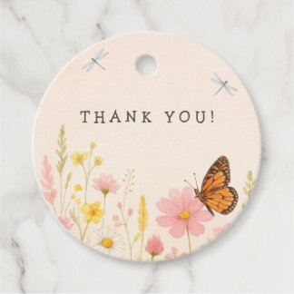 Étiquettes Cadeau Balises Favorites petit Baby shower Fleur sauvage