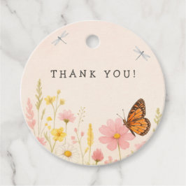 Étiquettes Cadeau Balises Favorites petit Baby shower Fleur sauvage