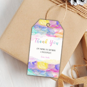 Étiquettes-cadeau Balises Fête d'Art pour enfants modifiables avec c