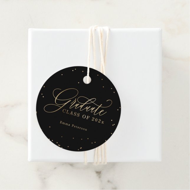 Étiquettes Cadeau Balises Fête de la Graduation (En situation)