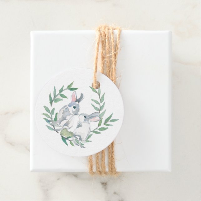 Étiquettes Cadeau Balises Fête de thème Printemps Aquarelle Favorise (En situation)