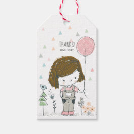 Étiquettes-cadeau Balises Fille Anniversaire Merci Favoriser