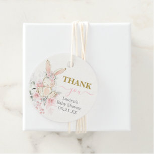 Étiquettes Cadeau Balises Fille Baby shower Bunny Favoriser