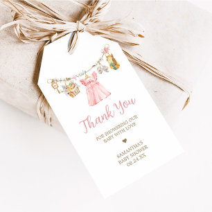 Étiquettes-cadeau Balises Fille Baby shower cultivé localement Favor