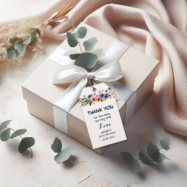 Étiquettes-cadeau Balises Fleur Baby shower Faveur — Merci personnal