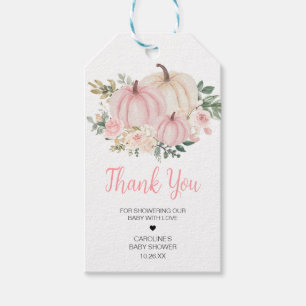 Étiquettes-cadeau Balises Fleurs de Chute Rose Citrouille Favoriser
