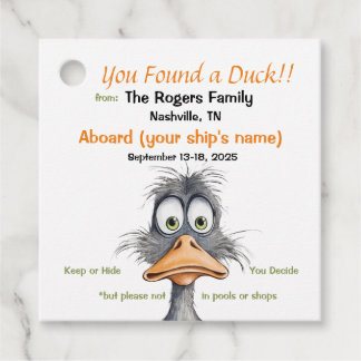 Étiquettes Cadeau Balises Funny Cruising Duck