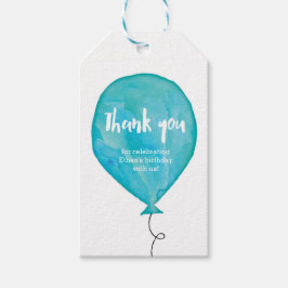 Étiquettes-cadeau Balises Merci | Balises de préférence | Ballons bl