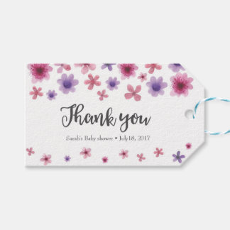 Étiquettes-cadeau Balises Merci | Balises de préférence | Fleurs vio