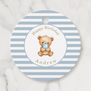 Étiquettes Cadeau Balises minimalistes Teddy Bear Favoriser Tags