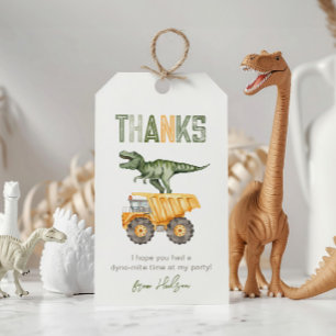 Étiquettes-cadeau Balises préférées du Dino Construction Party