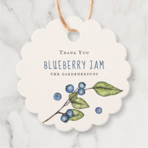 Étiquettes Cadeau Balises Rustique Blueberry Jam Favoriser