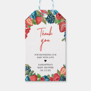 Étiquettes-cadeau Balises Un Baby shower Sucré Berry Favet