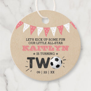 Étiquettes Cadeau Balle de soccer étoile 2e anniversaire
